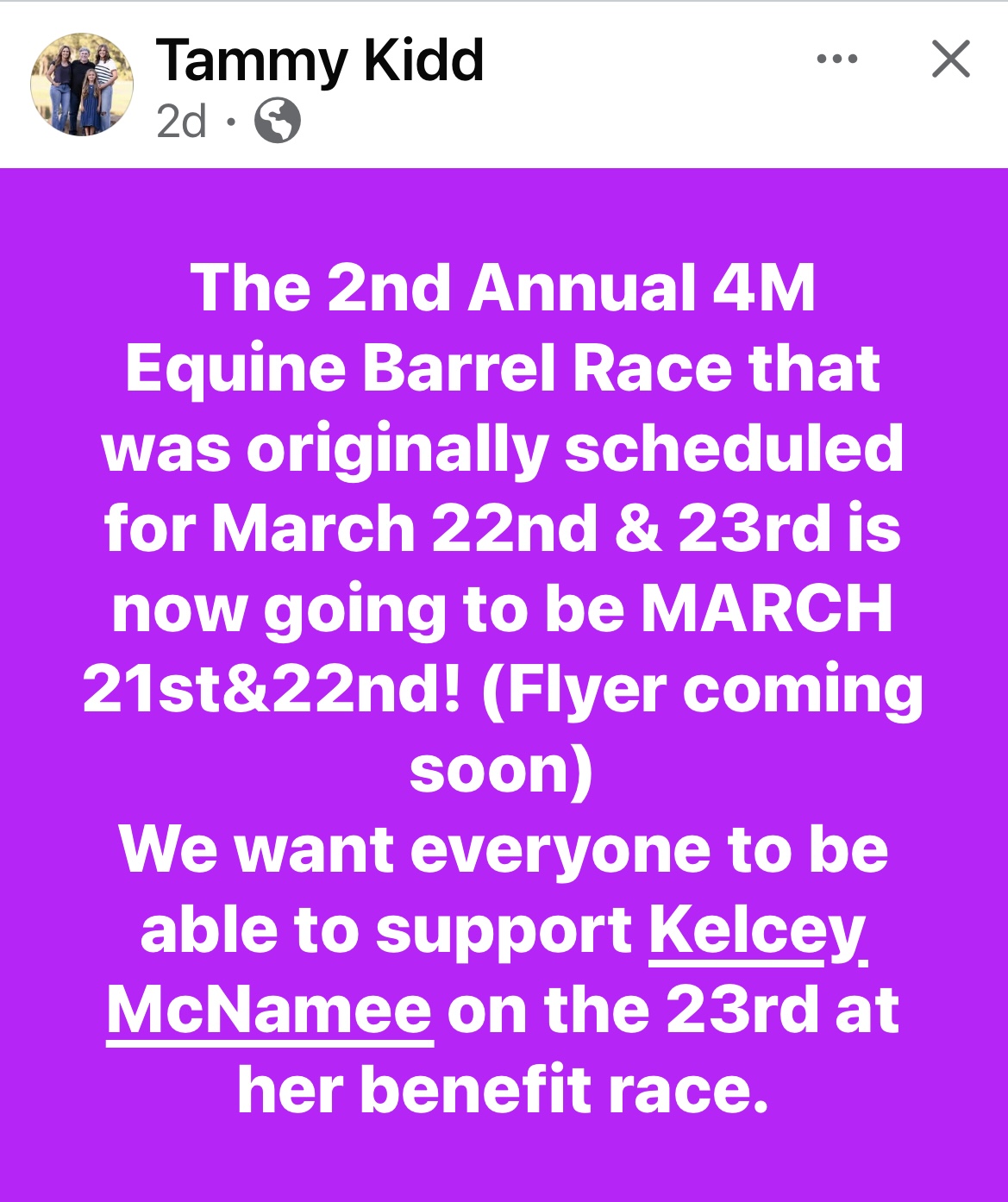 NOW 3/21 & 3/22 was 3/22 & 3/23