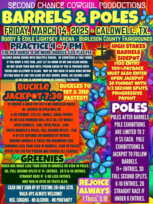 SCCP Friday Barrel Racing & Pole Bending Jackpots