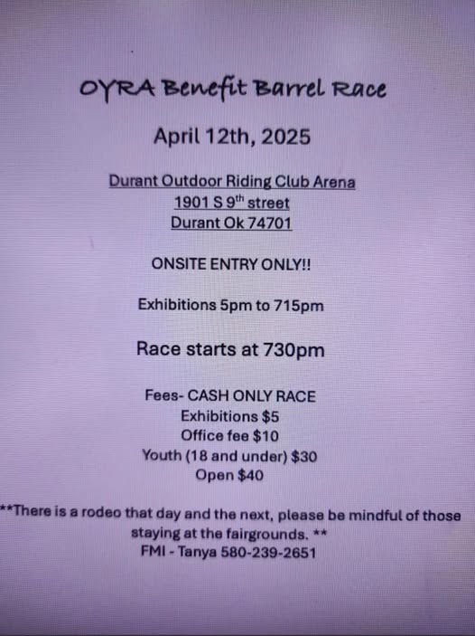 OYRA Benefit Barrel Race