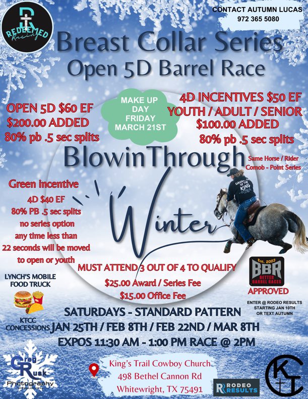 Blowin Through Winter - Breast Collar Series - Final Race