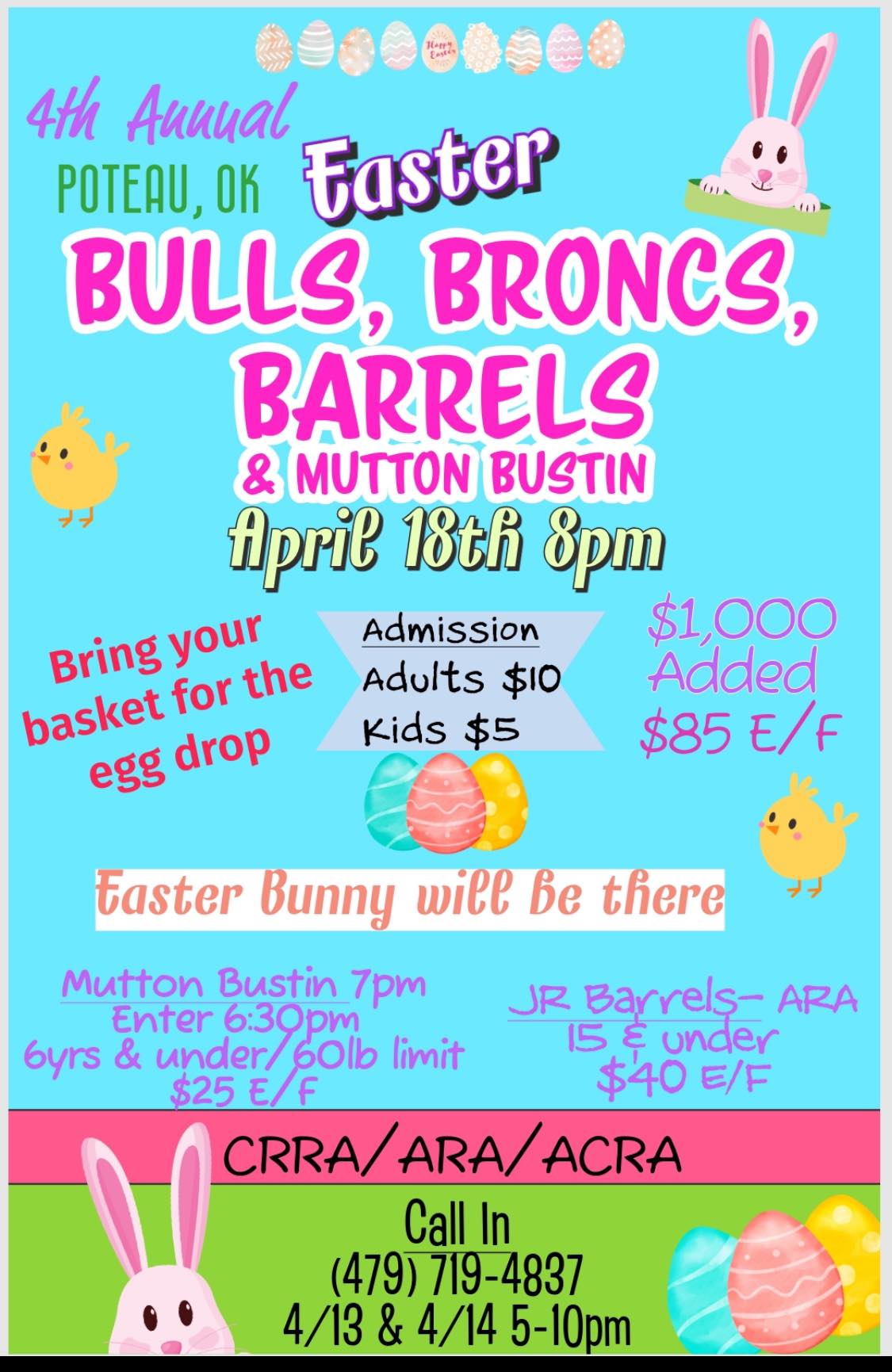 4th Annual Bulls, Broncs, Barrels & Mutton Bustin