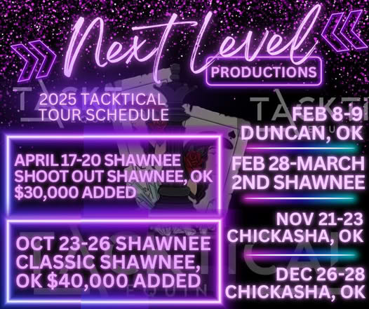 Next Level Productions 2025 Tacktital Tour Saddle Series