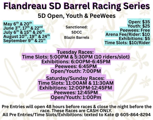Flandreau SD Barrel Racing Series