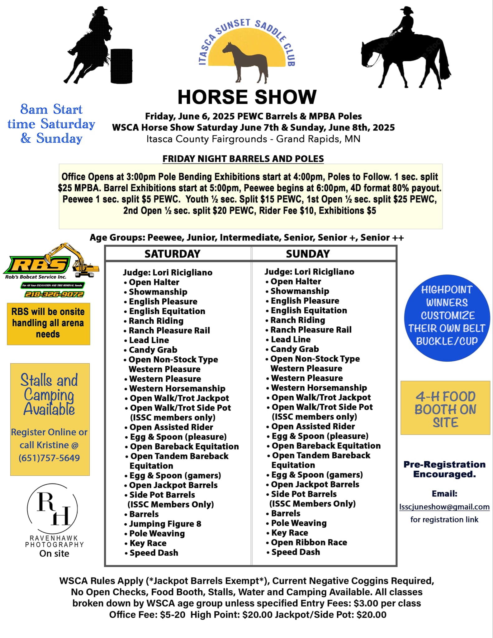 Itasca sunset saddle club Friday night barrel race