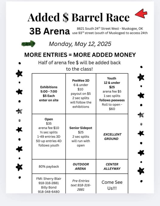 Added $ Barrel Race