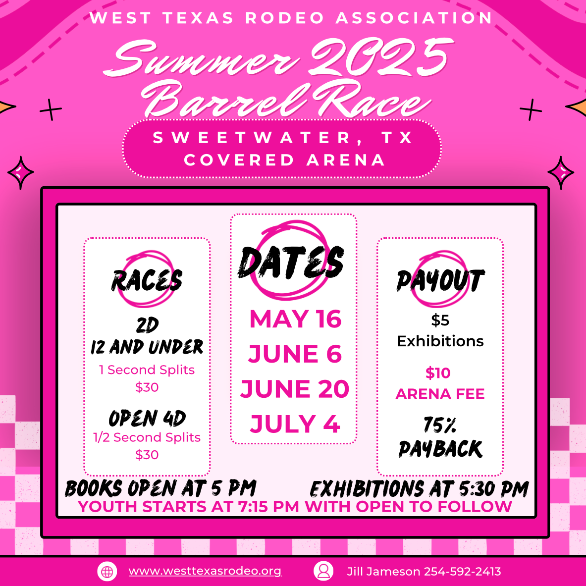 West Texas Rodeo Association 2025 Summer Barrel Race