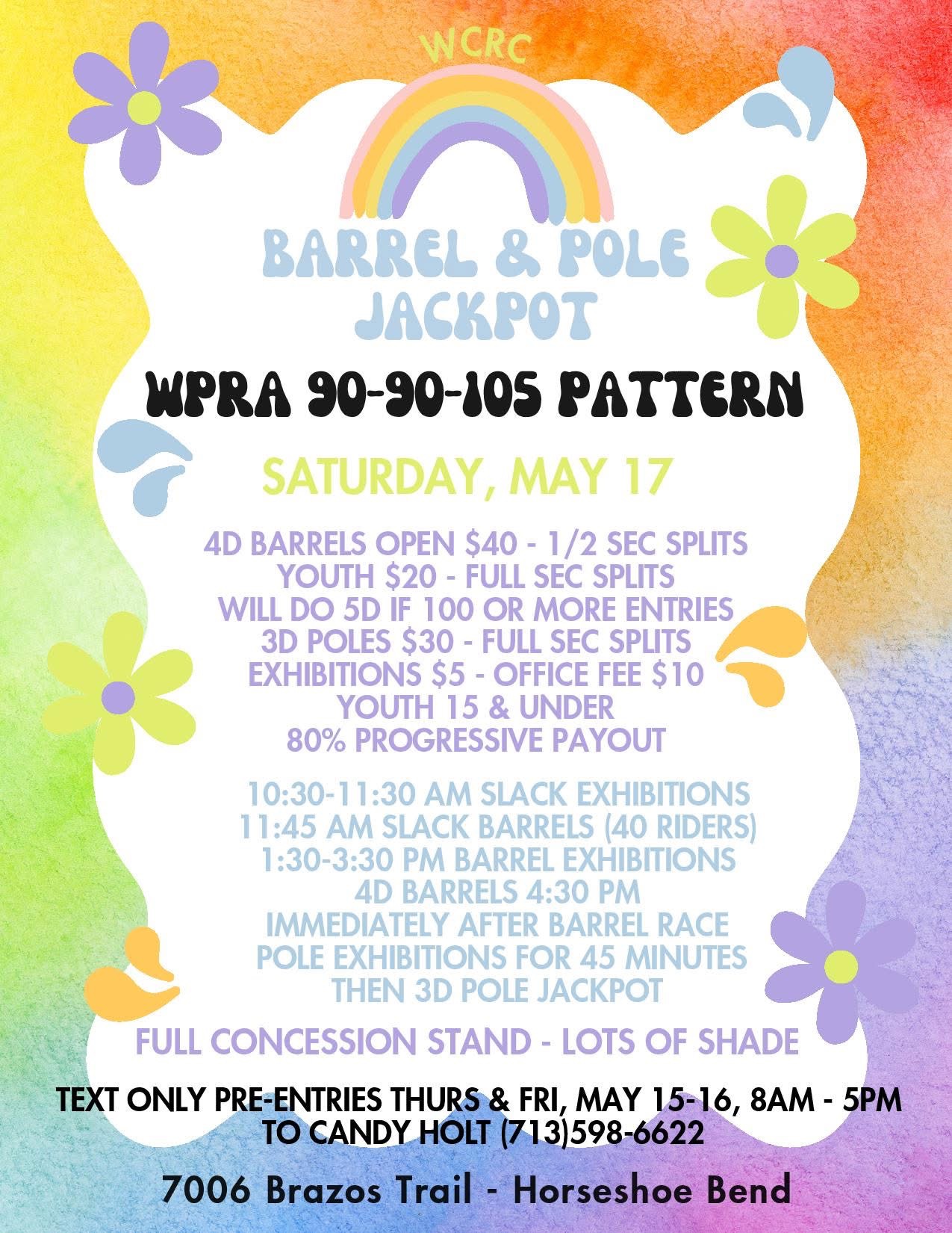 Weatherford Commanchero’s 4D barrel race – WPRA Standard Pattern