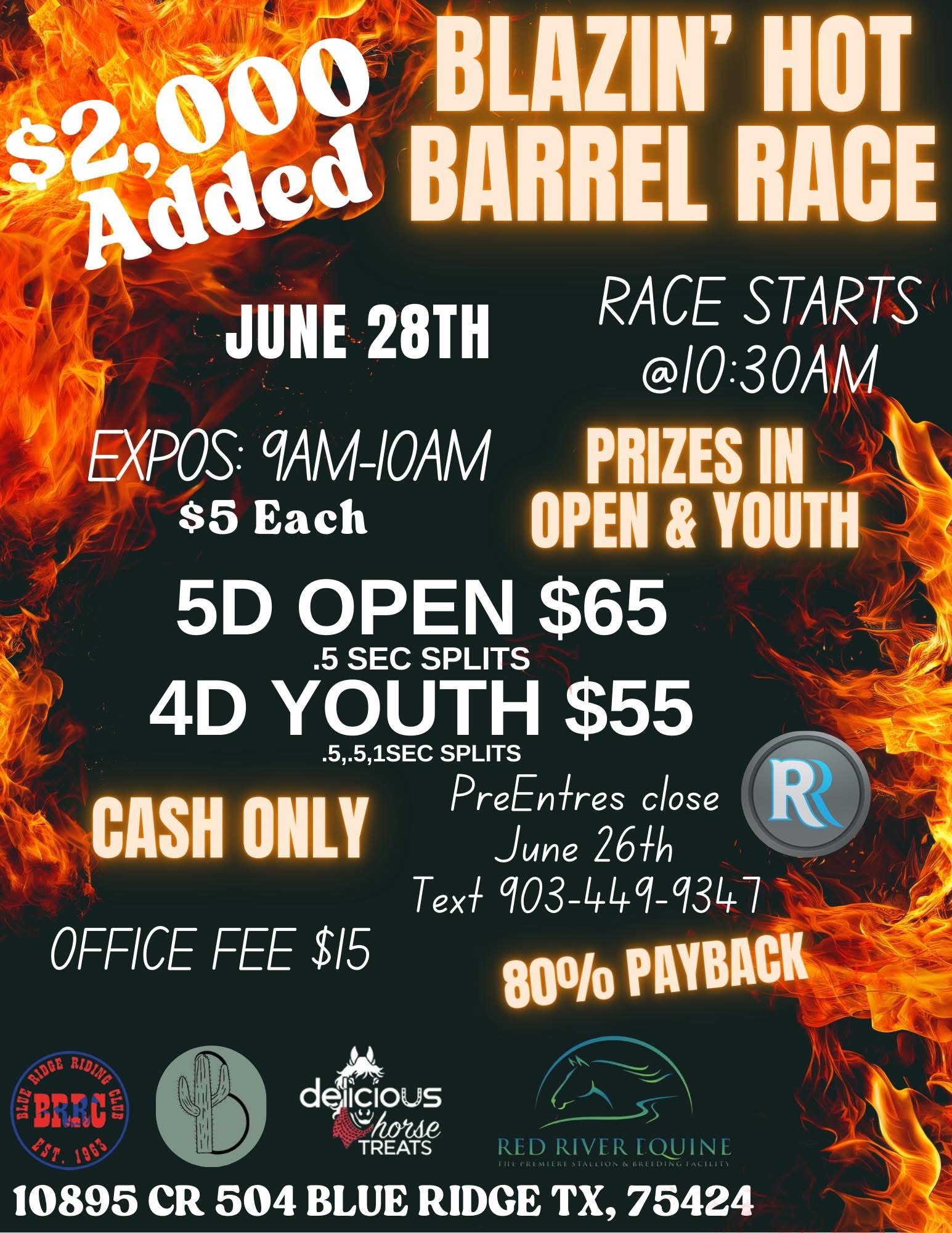Blazin Hot Barrel Race
