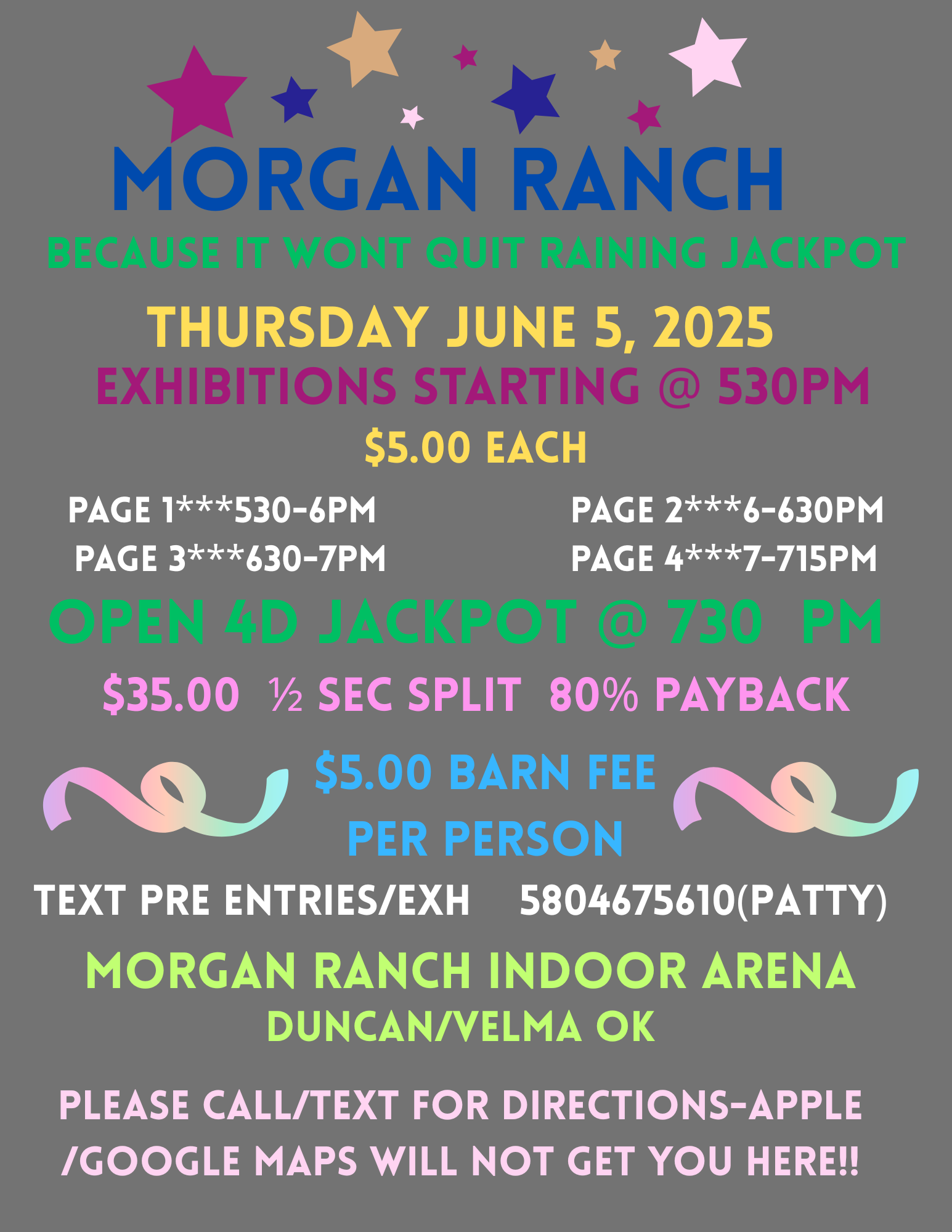 Flyer 1 for BECAUSE IT WONT QUIT RAINING JACKPOT