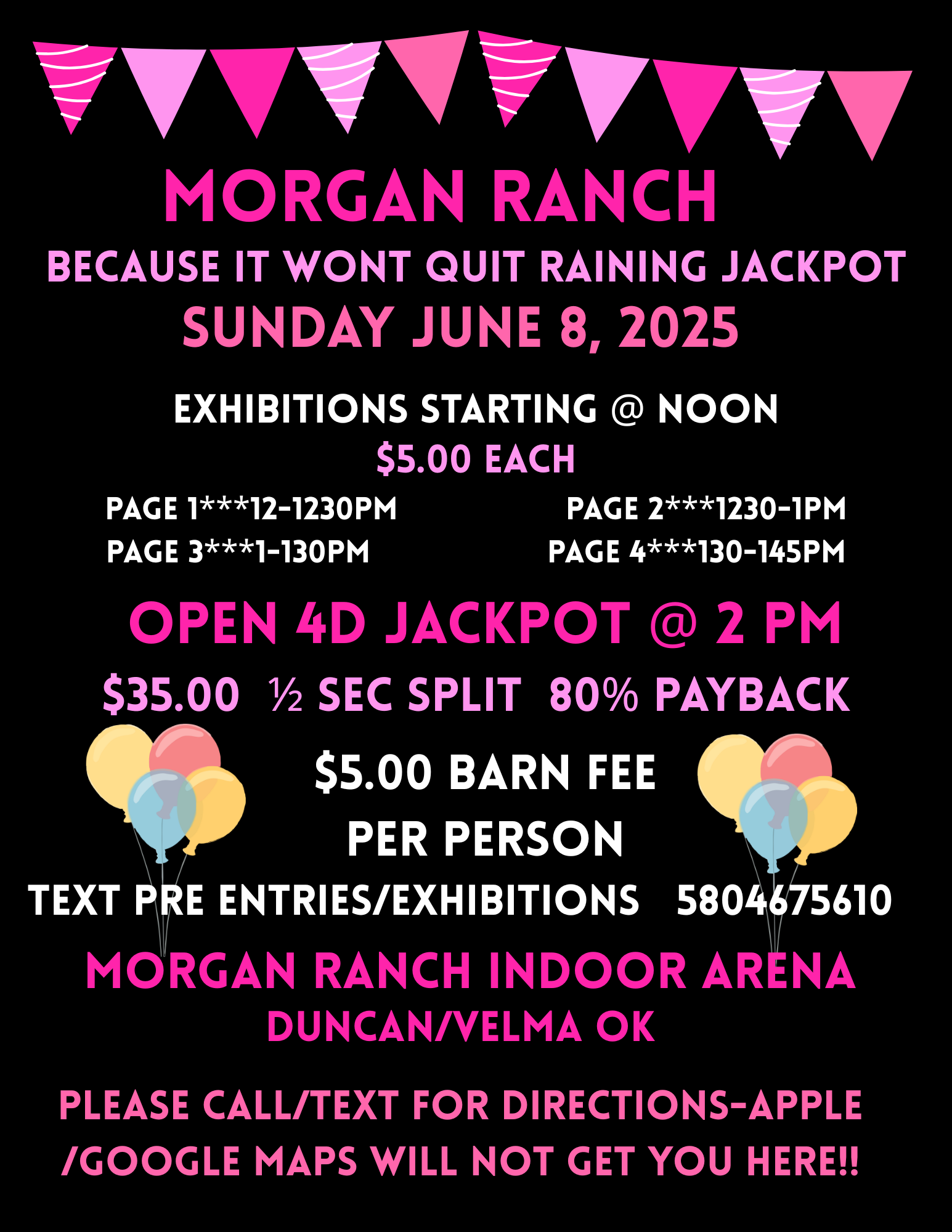 Flyer 1 for BECAUSE IT WONT QUIT RAINING JACKPOT #2