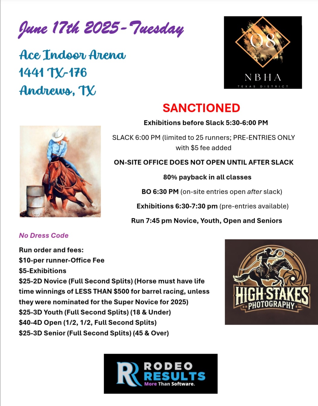 NBHA TX 08
SANCTIONED