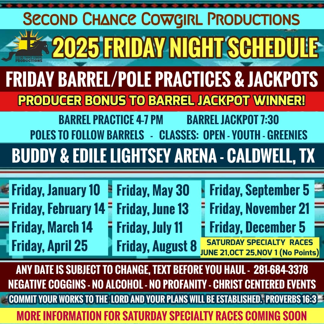 SCCP Friday Barrel Racing & Pole Bending Jackpots