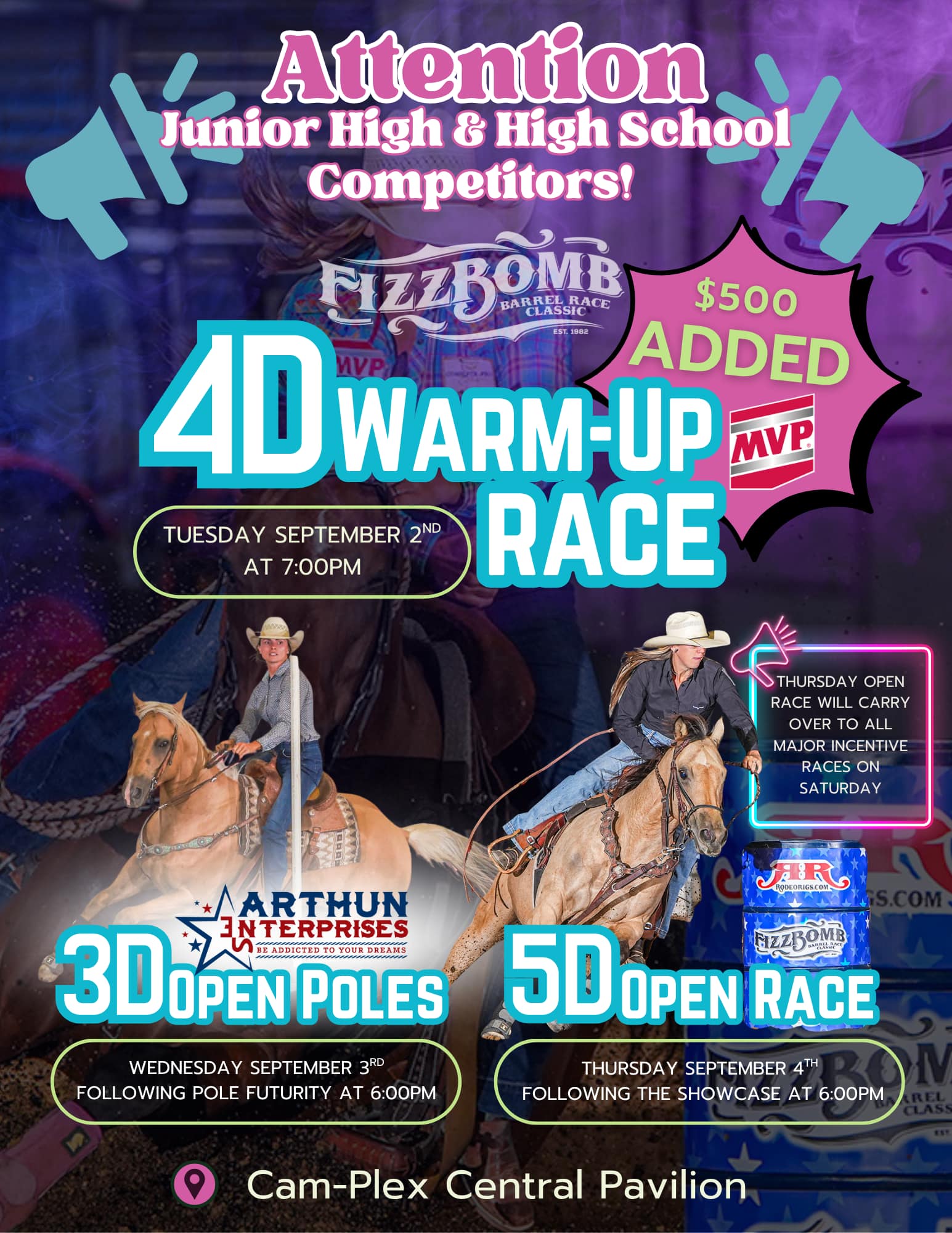 Flyer for Fizzbomb 4D Warm-Up Race