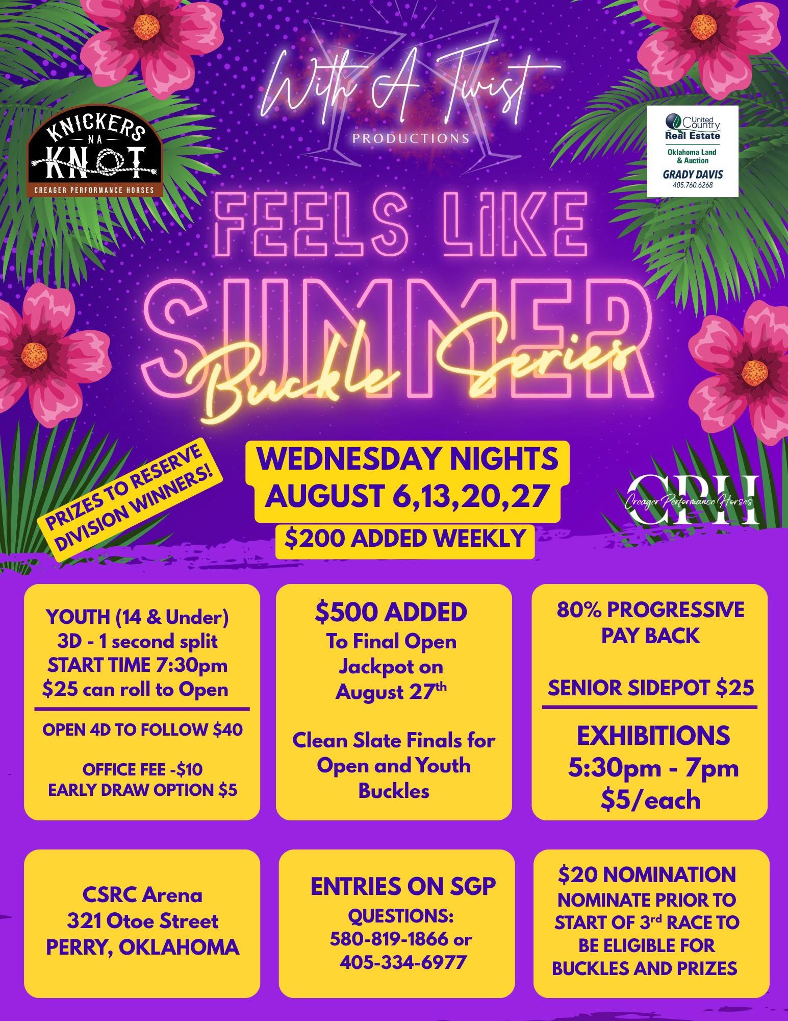 Flyer for Feels Like Summer Series
