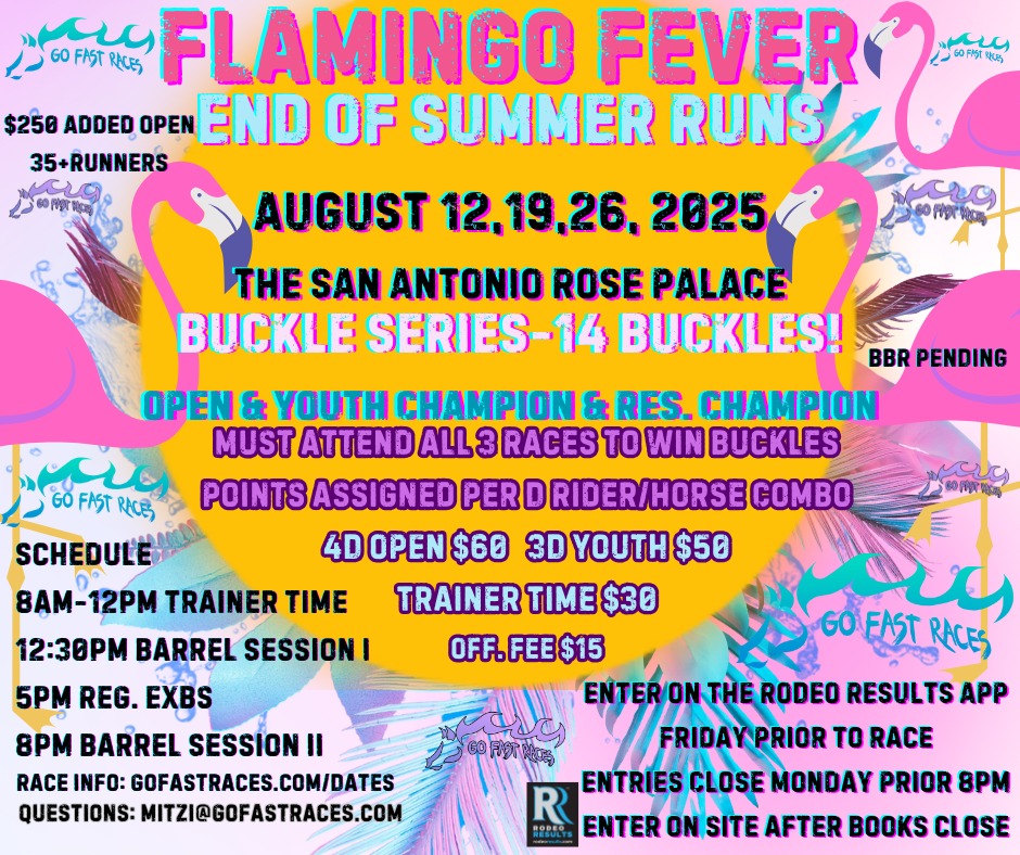 Flyer for Flamingo Fever End of Summer Series