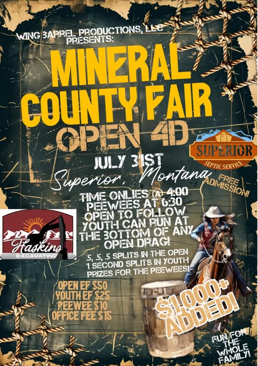 Flyer 1 for Mineral County Fair Open 4D
