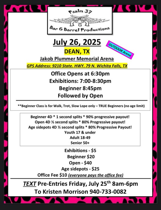 Flyer 1 for Open Barrel Race
