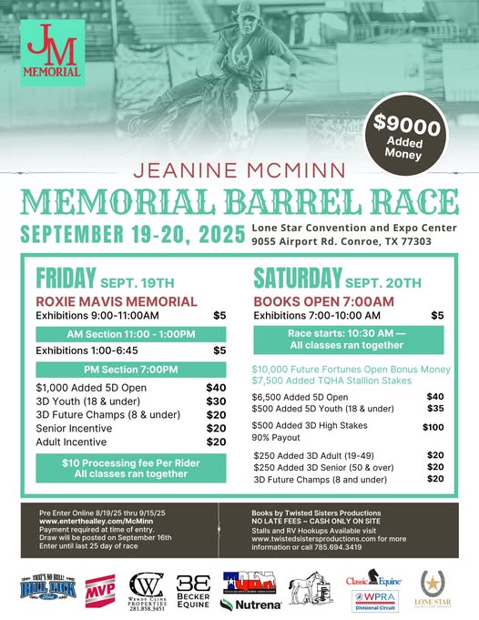Jeanine McMinn Memorial Barrel Race