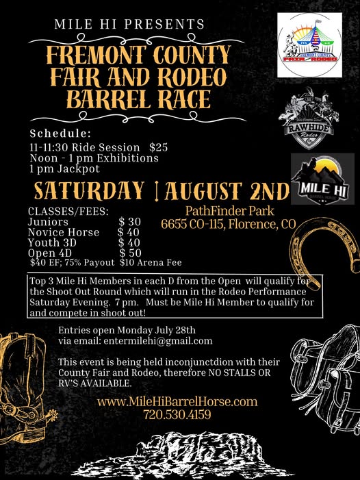 Flyer 1 for Fremont County Fair and Rodeo Barrel Race