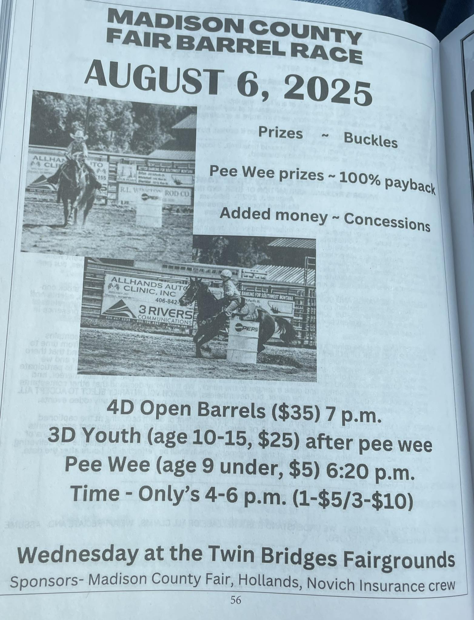 Flyer 1 for Madison County Fair Barrel Race
