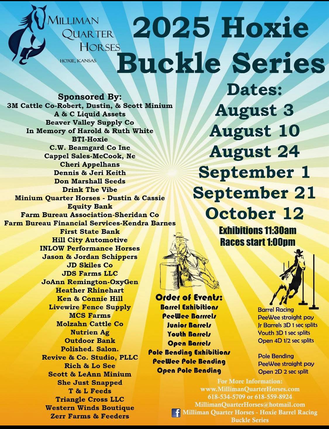 Flyer for 2025 Hoxie Buckle Series