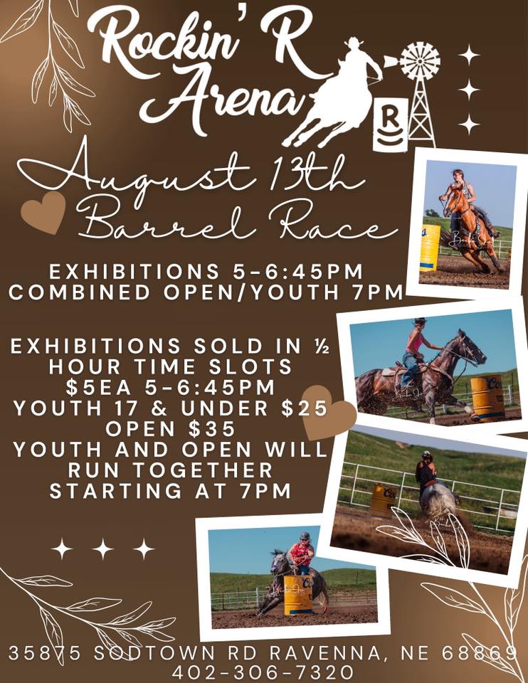 Flyer 1 for Rockin' R Arena Barrel Race