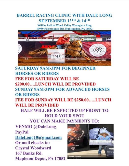 Barrel Racing Clinic With Dale Long