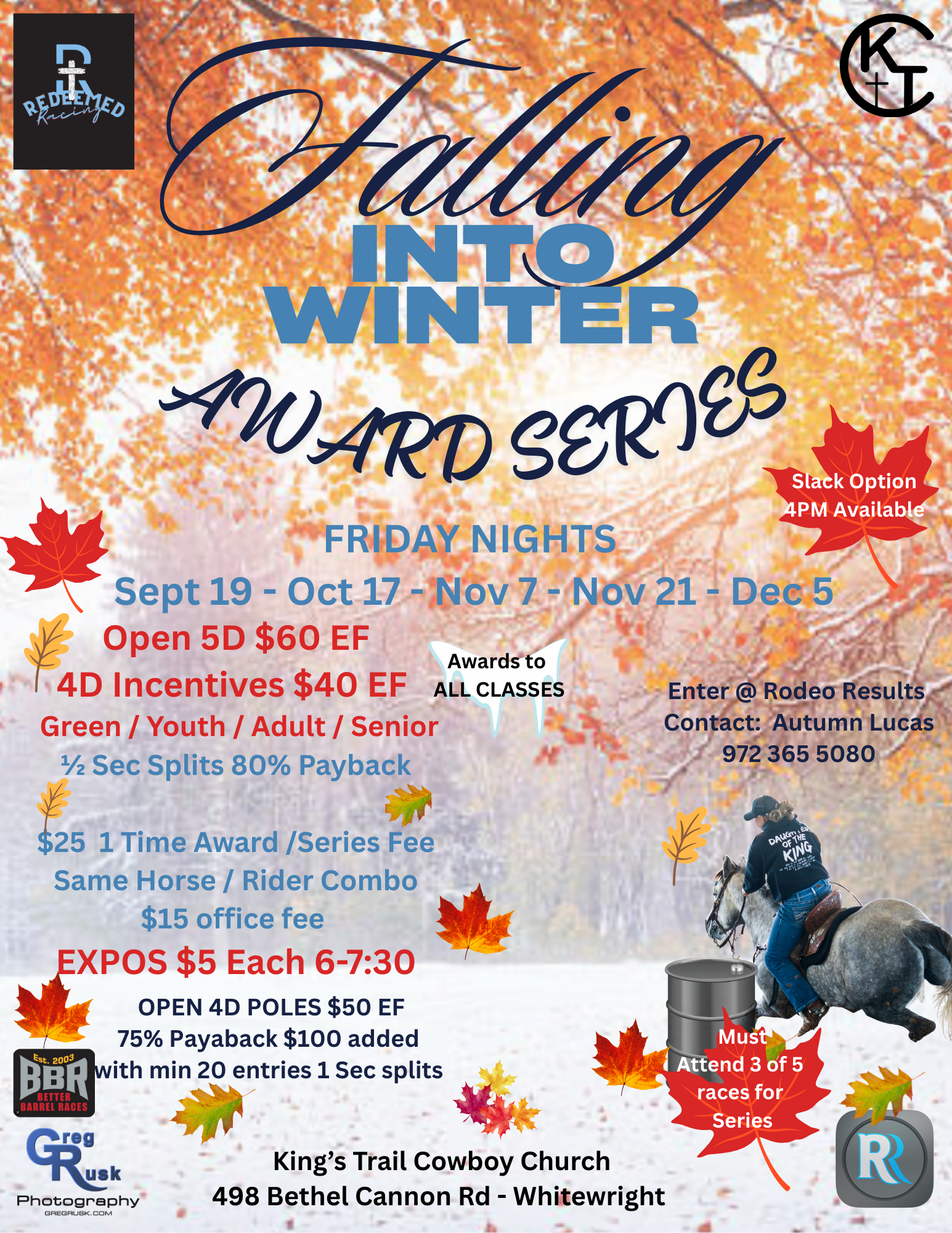 Falling Into Winter - Award Series 9/19 to 12/5