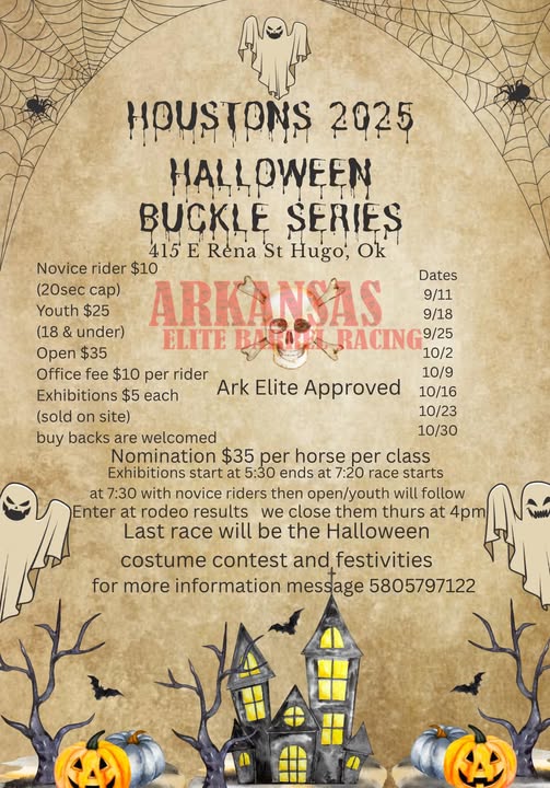 Flyer for Houstons 2025 Halloween Series