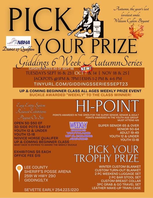 Flyer 1 for Pick Your Prize Series