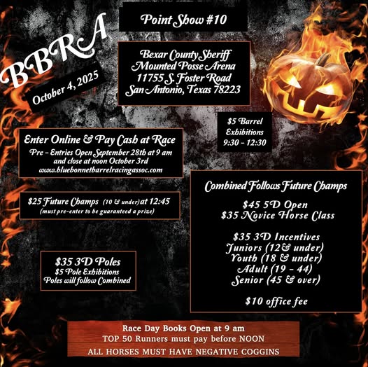 Flyer 1 for BBRA Point Show #10