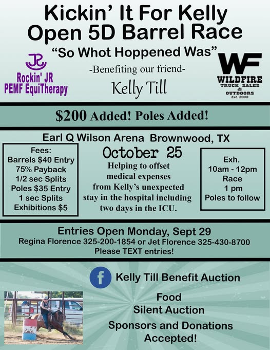 Flyer 1 for Kickin' It For Kelly Open 5D Barrel Race