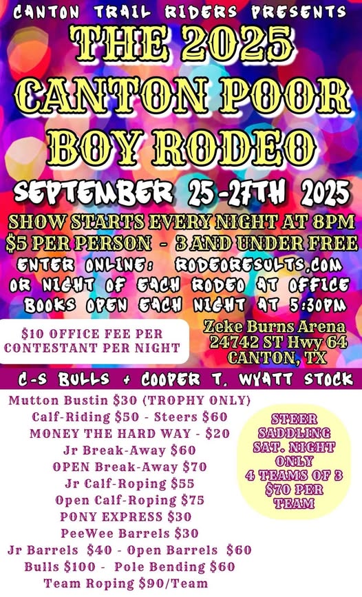 Flyer 1 for Canton Poor Boy Rodeo