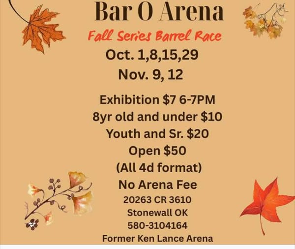 Flyer 1 for Fall Series Barrel Race
