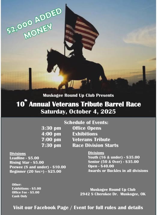 10th Annual Veterans Tribute Barrel Race