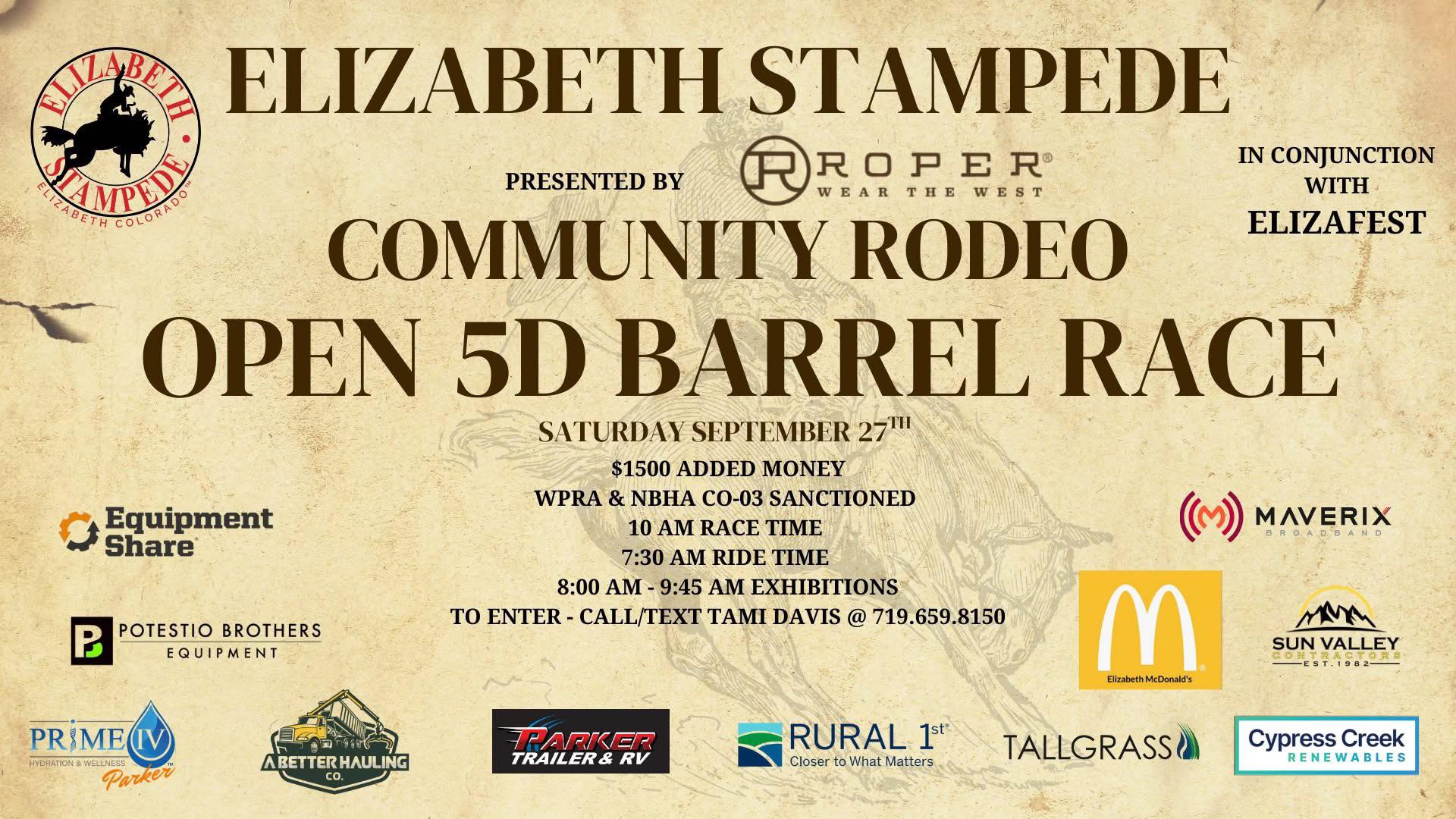 Elizabeth Stampede Community Barrel Race