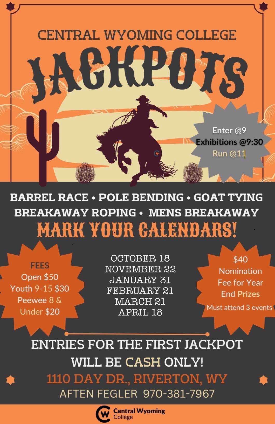 Flyer 1 for Central Wyoming College Jackpots
