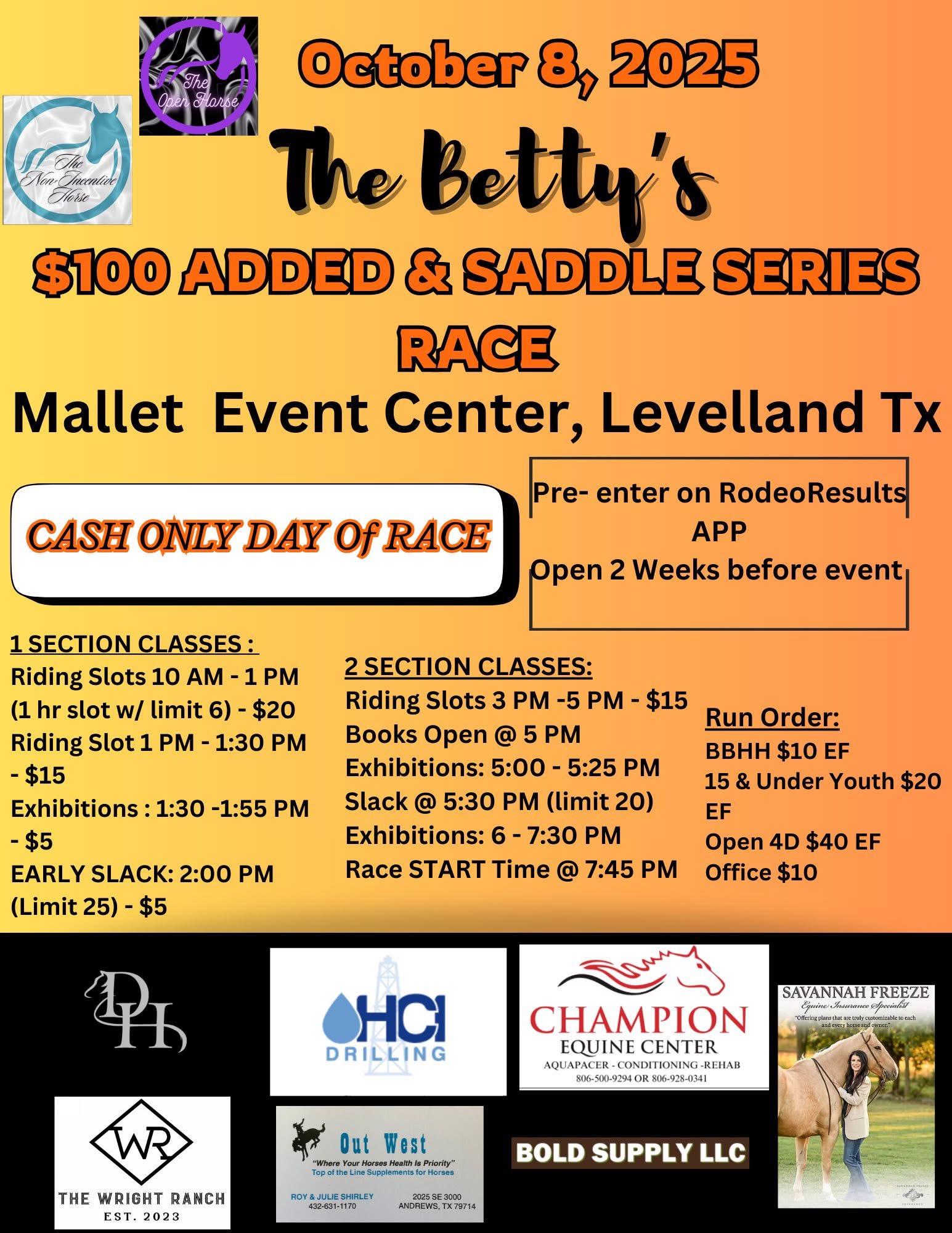 Flyer 1 for The Bettys Open 4D