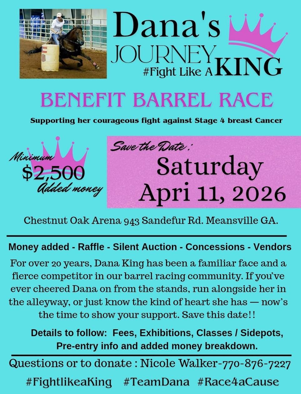 Flyer 1 for Dana's Journey Benefit Barrel Race