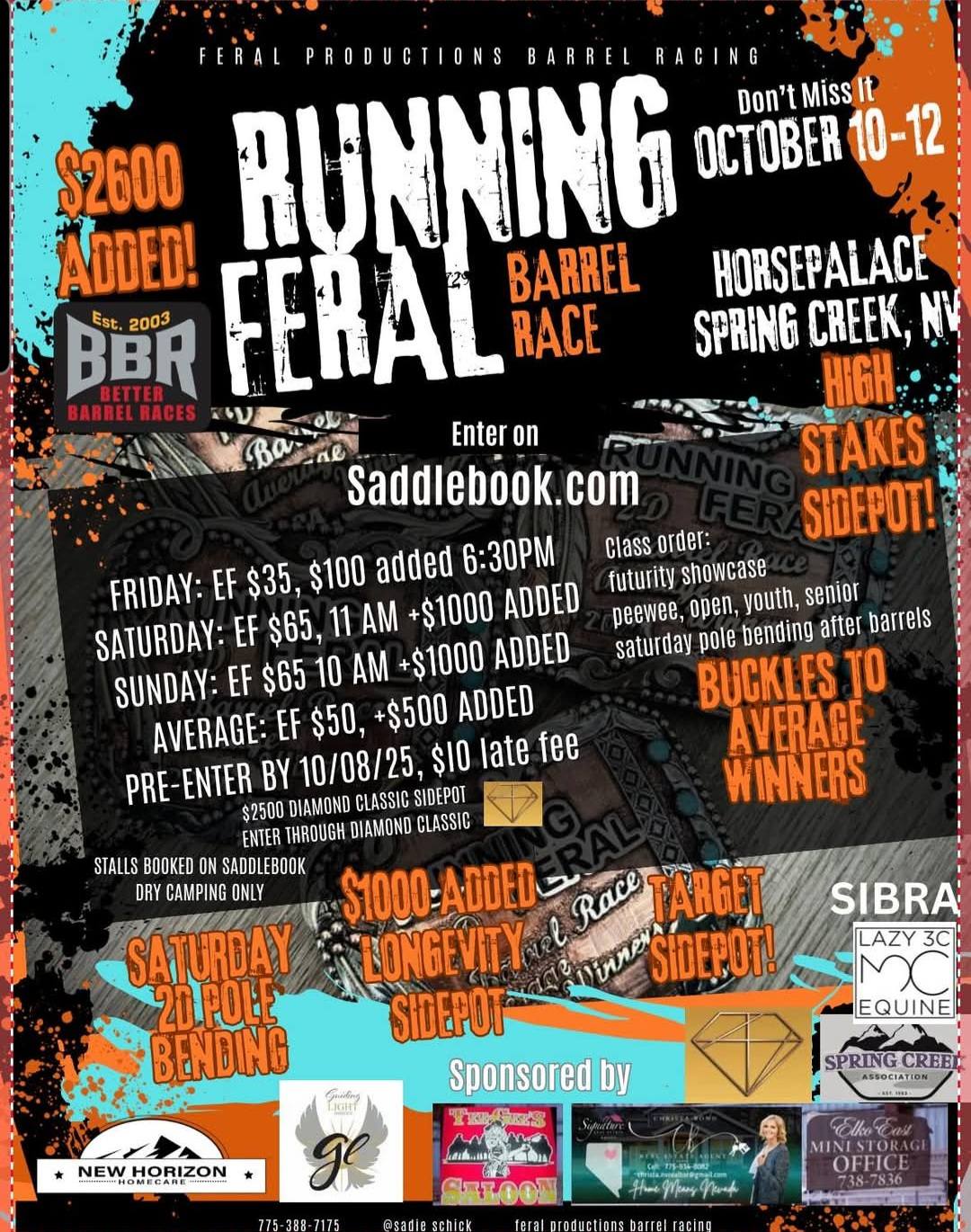 Flyer 1 for Running Feral Barrel Race