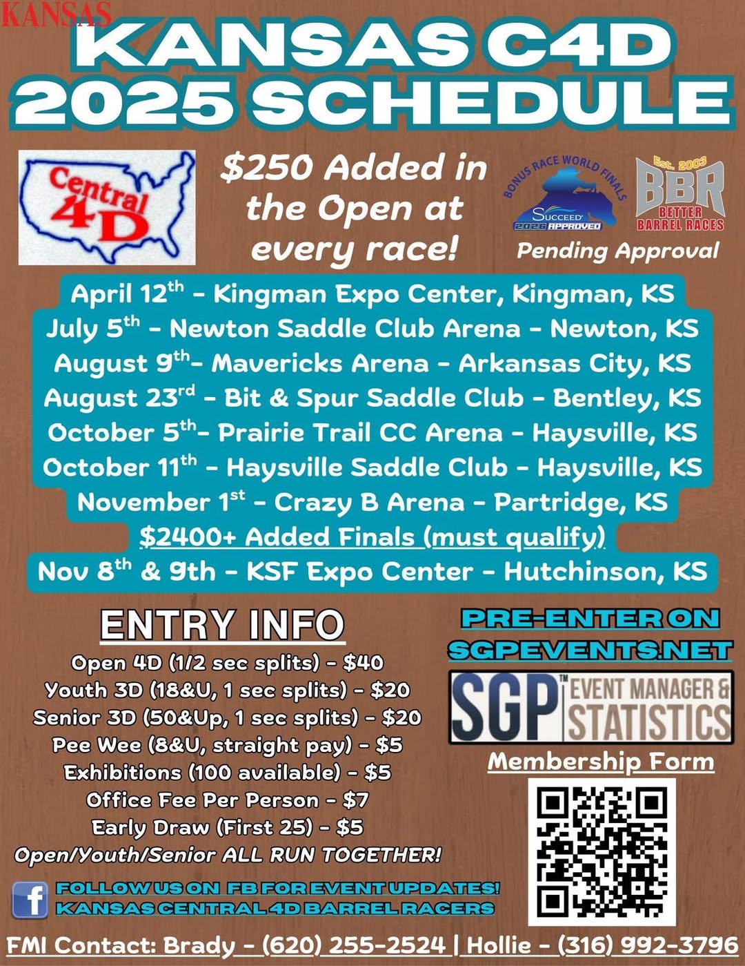 Flyer 1 for Kansas C4D 2025 Schedule
