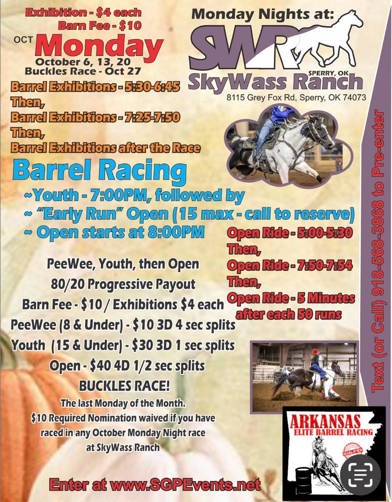 Flyer 1 for Monday  Nights At Skywass Ranch