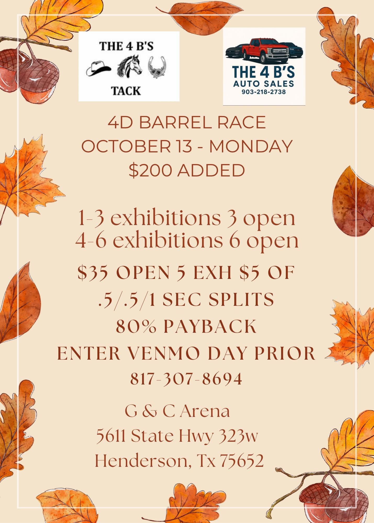 Flyer 1 for 4D Barrel Race