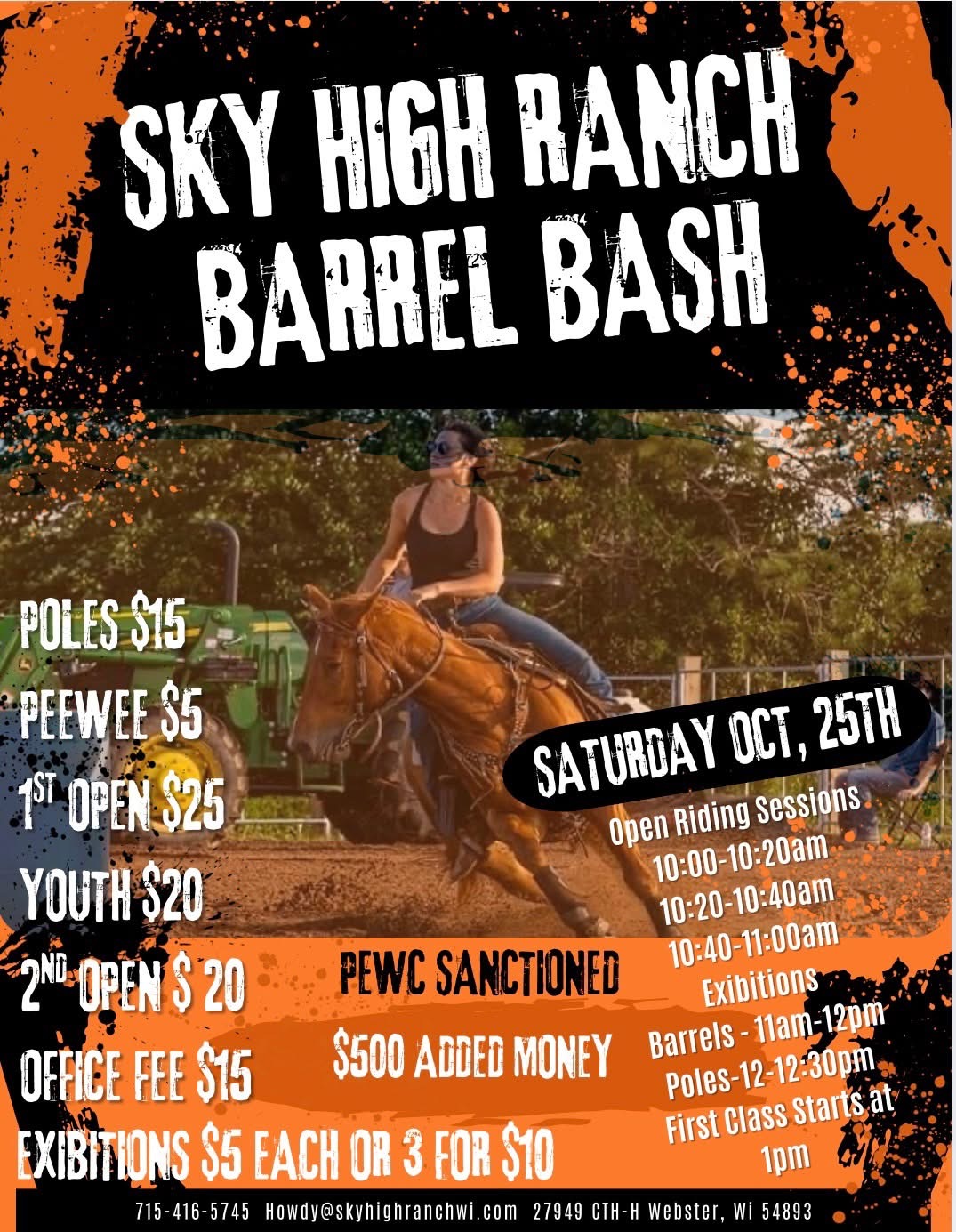 Flyer 1 for Sky High Ranch Barrel Bash