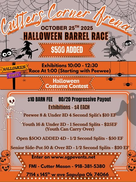 Flyer 1 for Halloween Barrel Race