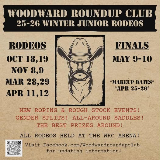 Flyer 1 for Woodward Roundup Winter Jr Rodeos