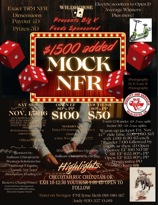 Flyer 1 for Big V Feeds Mock NFR