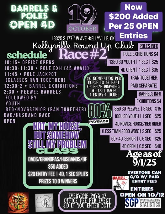 Flyer 1 for 6 Week Barrel & Pole Series