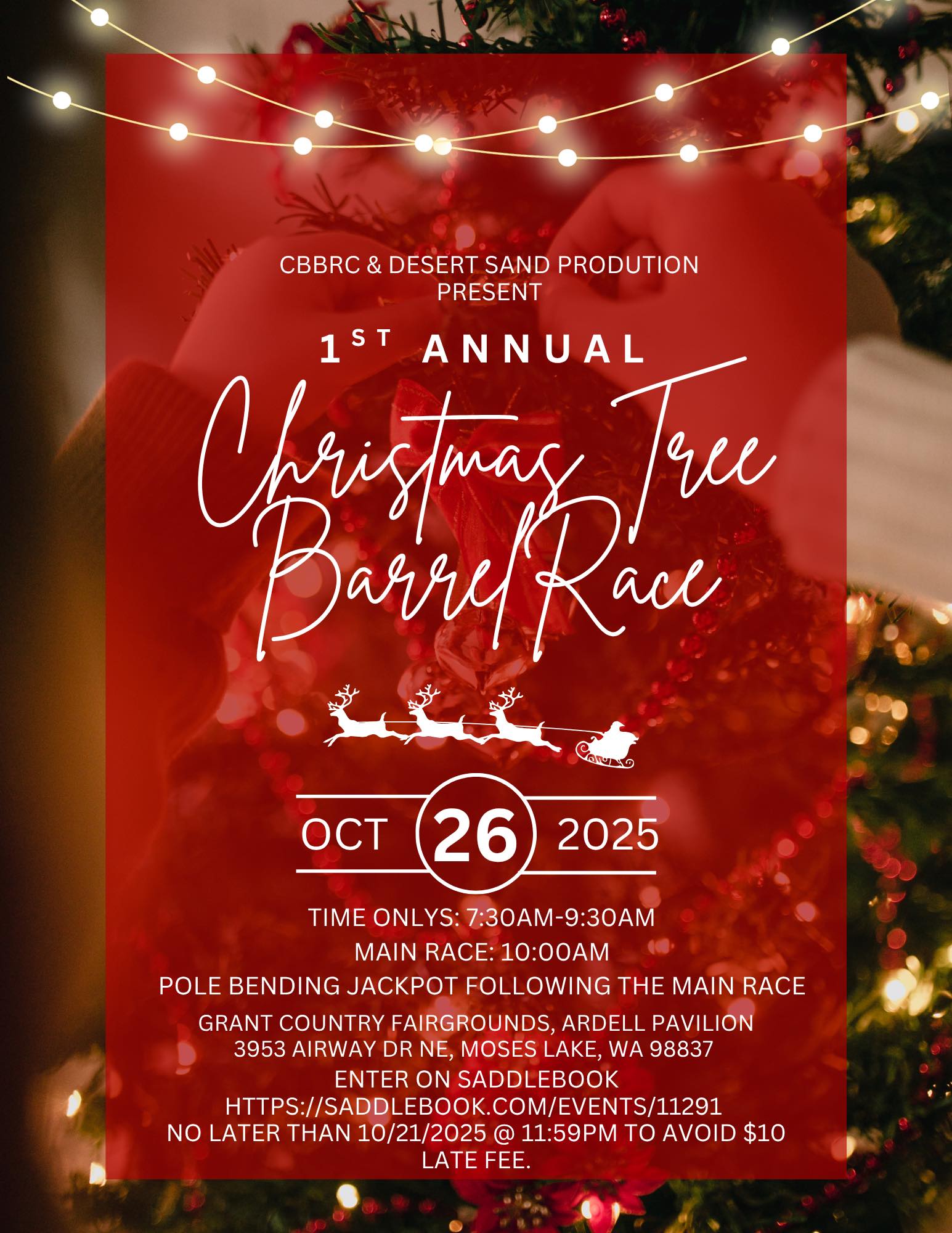 Flyer 1 for 1st Annual Christmas Tree Barrel Race