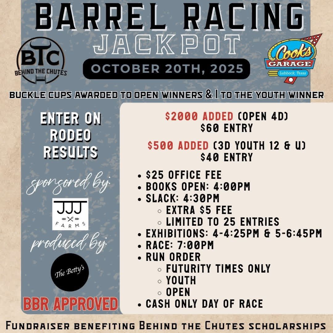 Flyer 1 for Barrel Racing Jackpot